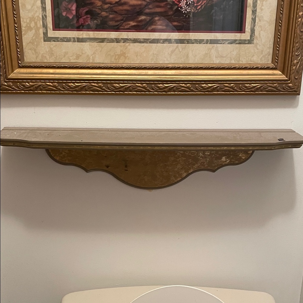 Vintage Home interiors Elegant Gold Wall Shelf